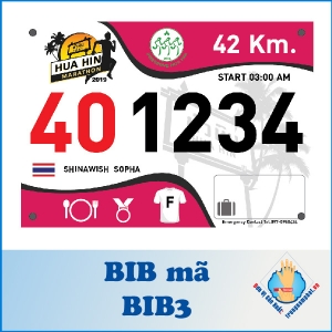 In BIB sự kiện chạy bộ marathon - Mã BIB3